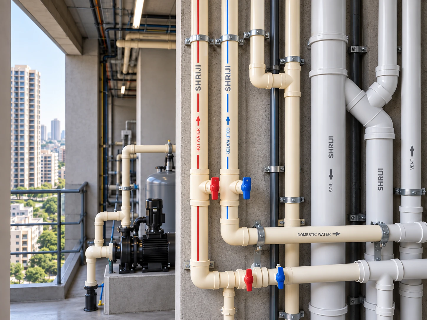 Residential, High-Rise & Commercial Plumbing Installation — SHRIJI CPVC & uPVC Piping Systems