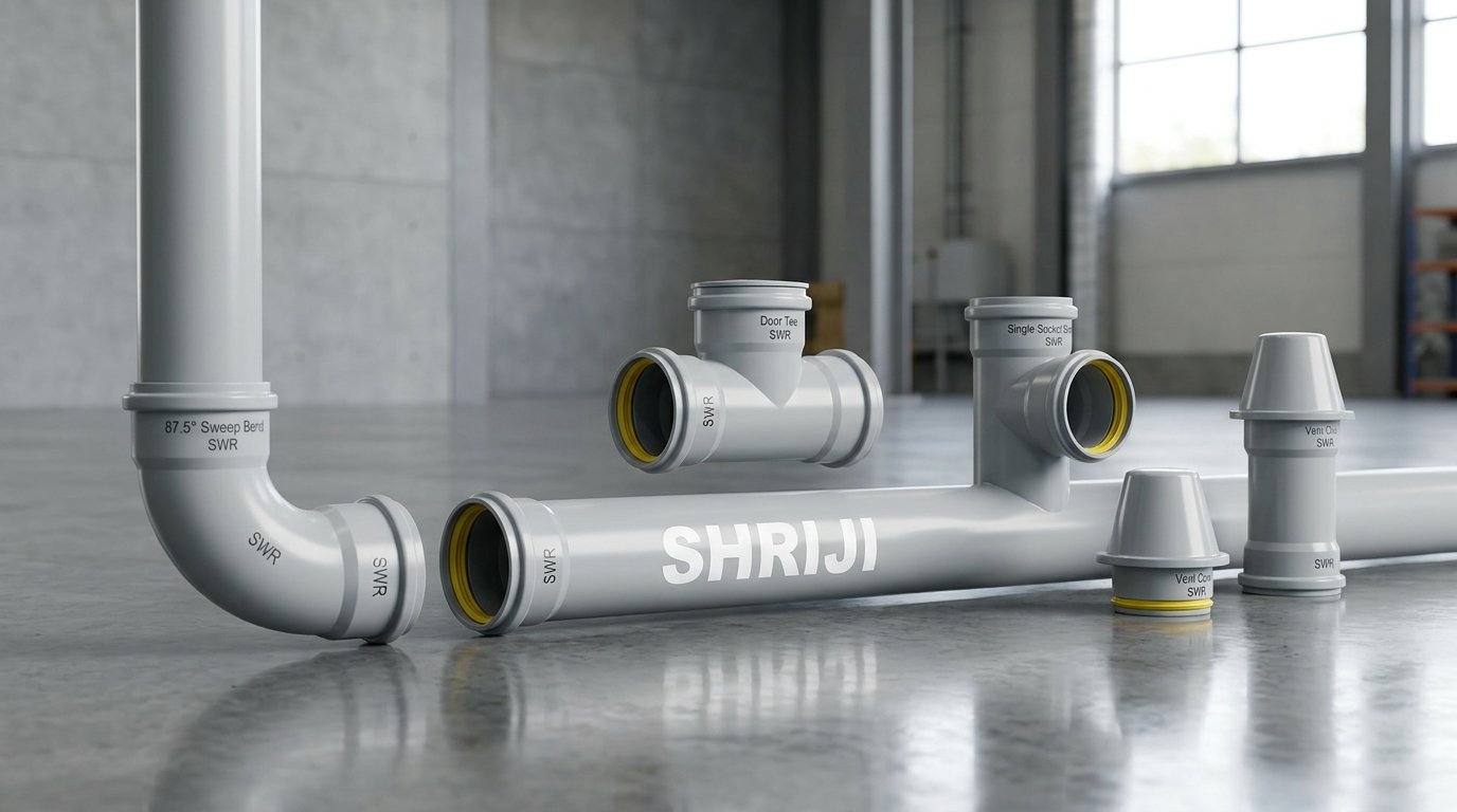 Municipal drainage and SWR underground sewerage pipeline trench installation