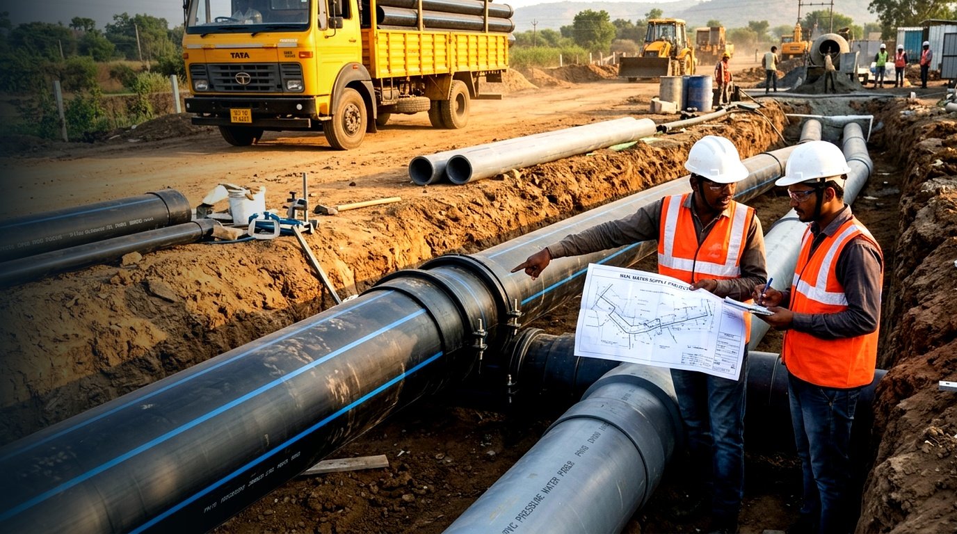 SHRIJI HDPE and PE infrastructure piping networks